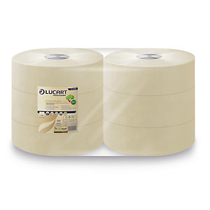 Lucart papier toilette Eco Natural Jumbo Havane - 6 rouleaux