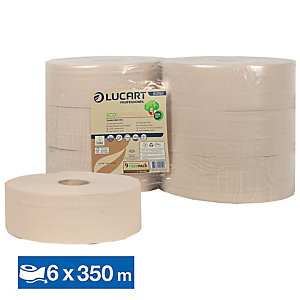 LUCART Papier toilette Lucart EcoNatural économique, lot de 6 maxi bobines