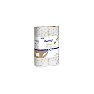 LUCART Rotolo di carta igienica EcoNatural 1, Fascettato singolarmente, Naturale (confezione 6 pezzi)