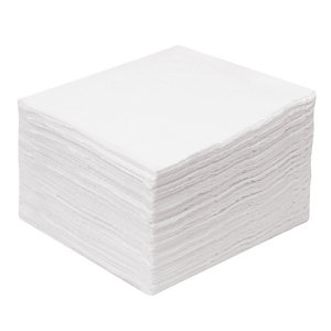 LUCART Serviettes de table en papier Lucart 1 pli, coloris blanc, le colis de 2400