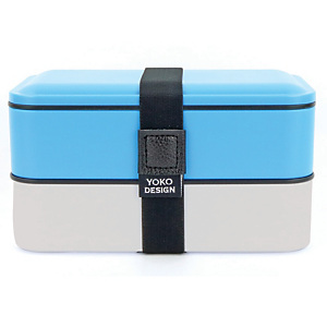 Lunch Box Yoko Design, 2 compartimenten, 1200ml, blauwe kleur