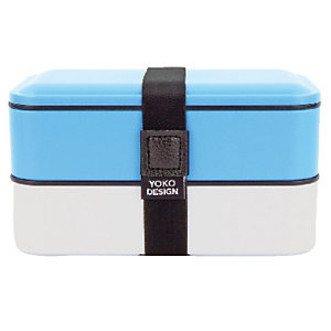 Lunch Box Yoko Design, 2 compartiments, 1200ml, coloris bleu