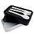 Lunch Box Yoko Design, 2 compartiments, 1200ml, coloris noir et blanc - 2