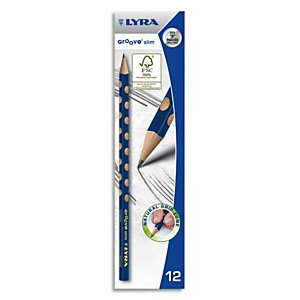 LYRA GROOVE LYRA Crayons graphite triangulaires Groove Slim avec grip zone pour gauchers et droitiers mine HB