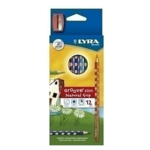 LYRA Groove Slim Lápices de colores con sacapuntas incluido, cuerpo ergonómico triangular, colores surtidos LYRA Groove Slim Lápices de colores con sacapuntas incluido, cuerpo ergonómico triangular, colores surtidos