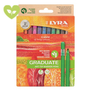 LYRA Pennarelli Art-Tip, Colori assortiti (confezione 12 pezzi)