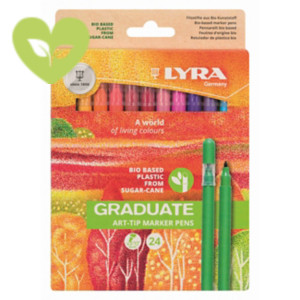 LYRA Pennarelli Art-Tip, Colori assortiti (confezione 24 pezzi)