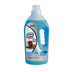 Lysoform Detergente igienizzante per pavimenti, ideale per gli ambienti frequentati dagli animali, Fragranza Brezza Marina, Flacone 1 l