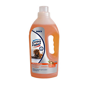 Lysoform Detergente igienizzante per pavimenti, ideale per gli ambienti frequentati dagli animali, Fragranza Golden Argan, Flacone 1 l