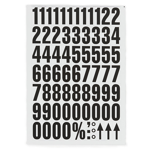 Magnetic mixed numbers, white, 43mm high - 1