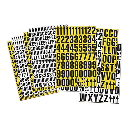 Magnetic mixed numbers, yellow, 23mm high - 1