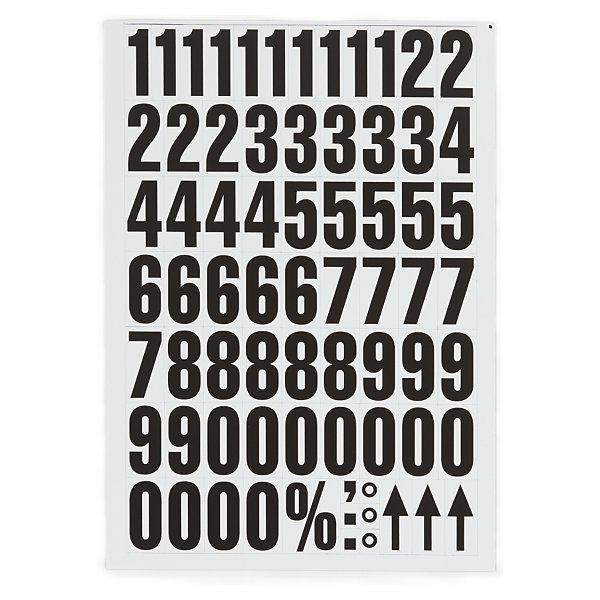 Magnetic mixed numbers, yellow, 43mm high - 5