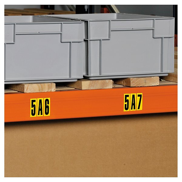 Magnetic mixed numbers, yellow, 43mm high - 6