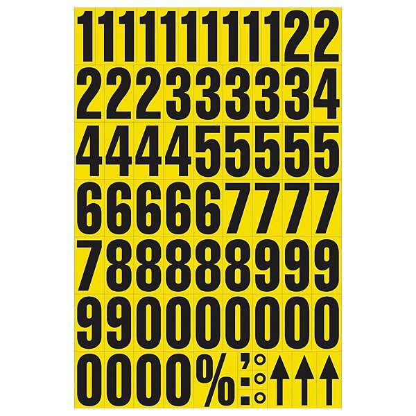 Magnetic mixed numbers, yellow, 43mm high - 3