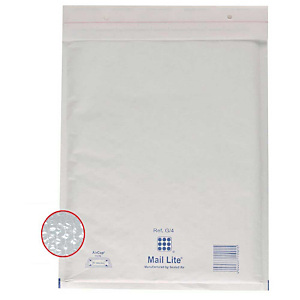 MAIL LITE 100 Pochettes d'expédition à bulle d'air, blanc, 120x210mm MAIL LITE 100 Pochettes d'expédition à bulle d'air, blanc, 120x210mm