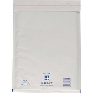 MAIL LITE 100 Pochettes d'expédition à bulle d'air, blanc, pour DVDs MAIL LITE 100 Pochettes d'expédition à bulle d'air, blanc, pour DVDs