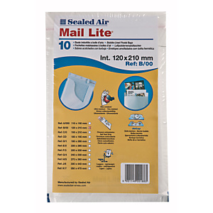 Mail Lite® Bolsa de papel de burbujas nº 12 - 120 x 210 Kraft blanco Mail Lite® Bolsa de papel de burbujas nº 12 - 120 x 210 Kraft blanco