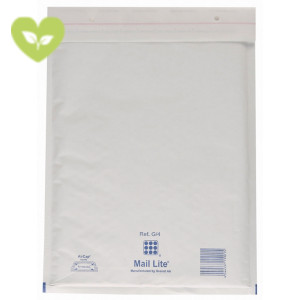 Mail Lite® Mail Lite, Busta imbottita a bolle d'aria, AirCap®, Autoadesiva, Carta Kraft, 230 x 330 mm, Bianco (confezione 50 pezzi) Mail Lite® Mail Lite, Busta imbottita a bolle d'aria, AirCap®, Autoadesiva, Carta Kraft, 230 x 330 mm, Bianco (confezione 50 pezzi)