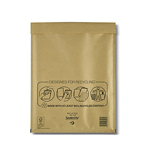 Mail Lite® Sobre con burbujas, H5, 360 mm x 270 mm, acolchado deslizante, cierre autosellable, papel kraft, dorado Mail Lite® Sobre con burbujas, H5, 360 mm x 270 mm, acolchado deslizante, cierre autosellable, papel kraft, dorado