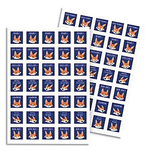 MAILDOR Sachet de 20 planches de Bon points Renards, soit 700 stickers - Format : 14,8 x 21 cm MAILDOR Sachet de 20 planches de Bon points Renards, soit 700 stickers - Format : 14,8 x 21 cm