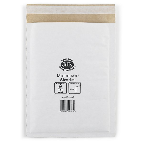 Mailmiser white Jiffy bags, 340x445mm, pack of 50 - 2