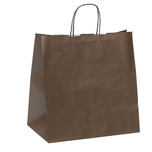 mainetti bags shopper in carta - maniglie cordino - 32 x 20 x 33cm - avana - conf. 25 sacchetti