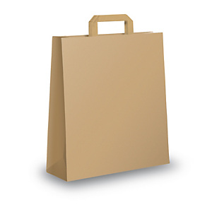 MAINETTI BAGS Shopper - maniglie piattina - 45 x 15 x 50 cm - carta kraft - avana - conf. 25 pezzi MAINETTI BAGS Shopper - maniglie piattina - 45 x 15 x 50 cm - carta kraft - avana - conf. 25 pezzi