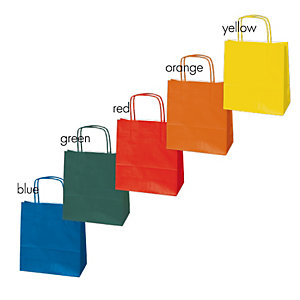 MAINETTI BAGS Shopper Twisted - maniglie cordino - 22 x 10 x 29 cm - carta biokraft - colori assortiti -  Mainetti Bags