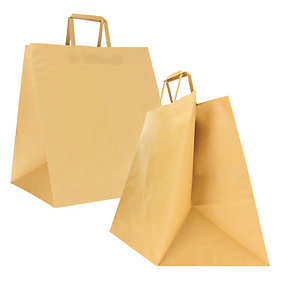 MAINETTI BAGS Shoppers Flat maxi - 36 x 30 x 36 cm - carta kraft - avana  - conf. 150 pezzi