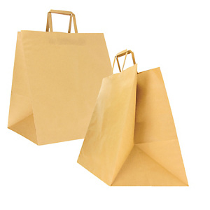 MAINETTI BAGS Shoppers Flat maxi - 36 x 32 x 36 cm - carta kraft - avana - conf. 150 pezzi MAINETTI BAGS Shoppers Flat maxi - 36 x 32 x 36 cm - carta kraft - avana - conf. 150 pezzi