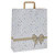 MAINETTI BAGS Shoppers - maniglie piattina - 26 x 11 x 34,5 cm - carta kraft - stars bianco  - conf. 25 pezzi - 1