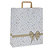 MAINETTI BAGS Shoppers - maniglie piattina - 26 x 11 x 34,5 cm - carta kraft - stars bianco  - conf. 25 pezzi - 2
