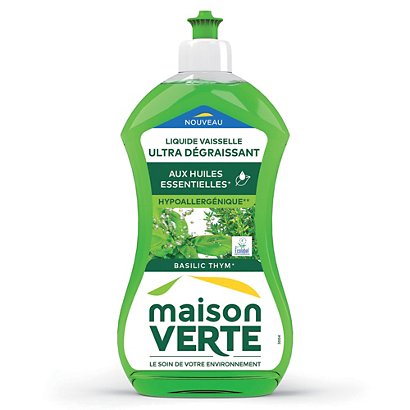 MAISON VERTE Liquide vaisselle écologique Maison Verte thym-basilic 500 ml