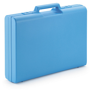 Mallette plastique bleu à poignée sortante 308x435x88 mm