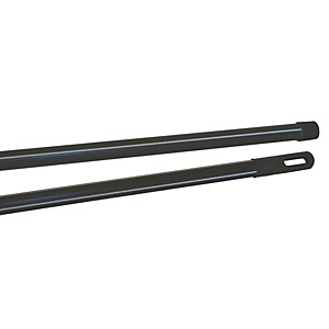 Manche métal gainé - 120 cm Noir rayé gris Manche métal gainé - 120 cm Noir rayé gris