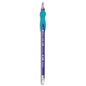 MAPED Blister de 2 Crayons graphite BLACK'PEPS KIDY LEARN triangulaire HB, embout gomme + 1 guide doigts MAPED Blister de 2 Crayons graphite BLACK'PEPS KIDY LEARN triangulaire HB, embout gomme + 1 guide doigts