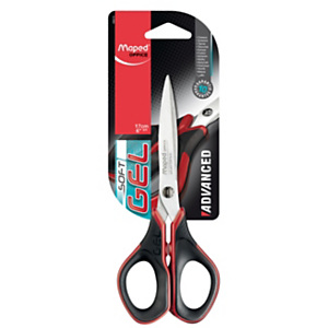 Maped Forbici Advanced Gel, 17 cm, Nero e rosso Maped Forbici Advanced Gel, 17 cm, Nero e rosso