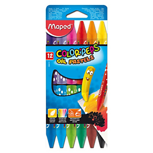 Maped Oil pastel Color Peps Ceras pastel, forma triangular, colores surtidos Maped Oil pastel Color Peps Ceras pastel, forma triangular, colores surtidos