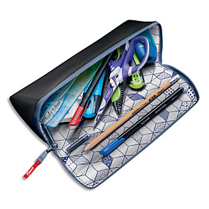 MAPED Trousse ouverture XXL, réversible et personnalisable. En polyester. Dim 22x6cm Modèle basic noir MAPED Trousse ouverture XXL, réversible et personnalisable. En polyester. Dim 22x6cm Modèle basic noir