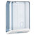 MAR PLAST Dispenser asciugamani piegati - 28x13,7x37,5 cm - plastica - bianco/azzurro trasparente - 2