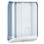 MAR PLAST Dispenser asciugamani piegati - 28x13,7x37,5 cm - plastica - bianco/azzurro trasparente - 3