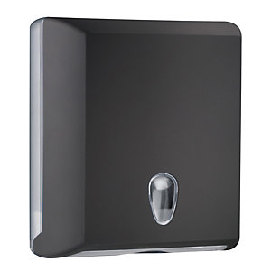 MAR PLAST Dispenser asciugamani piegati Soft Touch - 29x10,5x30,5 cm - nero