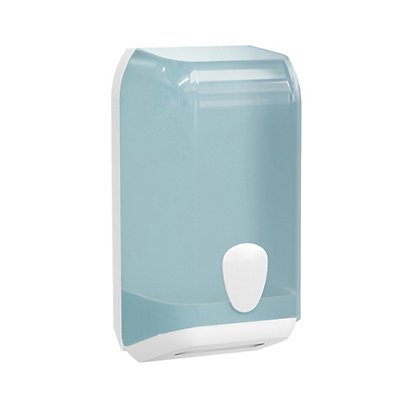 MAR PLAST Dispenser carta igienica interfogliata - 307 x 133 x 158 mm - bianco / azzurro - Replast - 1