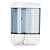 MAR PLAST Dispenser da muro per sapone liquido - 12,8x11,2x20,5 cm - capacitA' 1 L -  bianco/azzurro trasparente - 2