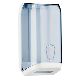 MAR PLAST Dispenser di carta igienica in fogli - 15,8x13x30,7 cm - trasparente/bianco - Mar Plast MAR PLAST Dispenser di carta igienica in fogli - 15,8x13x30,7 cm - trasparente/bianco - Mar Plast