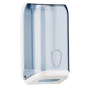 MAR PLAST Dispenser di carta igienica in fogli - 15,8x13x30,7 cm - trasparente/bianco