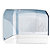 MAR PLAST Dispenser per asciugamani in rotolo/fogli - 30x19,5x25,1 cm - plastica - bianco/azzurro trasparente - 1