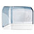 MAR PLAST Dispenser per asciugamani in rotolo/fogli - 30x19,5x25,1 cm - plastica - bianco/azzurro trasparente - 2