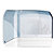 MAR PLAST Dispenser per asciugamani in rotolo/fogli - 30x19,5x25,1 cm - plastica - bianco/azzurro trasparente - 4