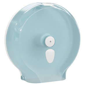 MAR PLAST Dispenser per carta igienica Maxi Jumbo - 370 x 130 x 130 mm - bianco / azzurro - Replast